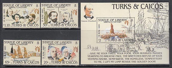 Turks And Caicos - Yvert Mail 718/21+H,58 ** Mnh Characters