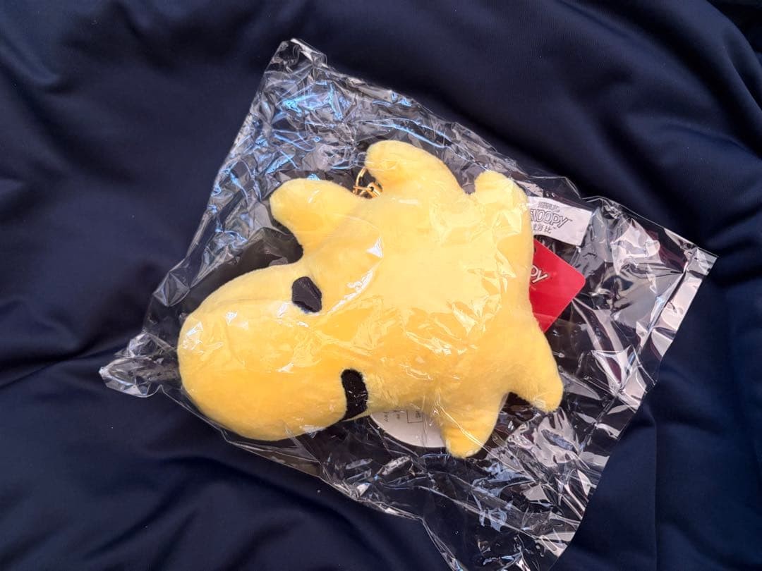 Peanuts Snoopy Woodstock Plush Pass Case Keychain Character Strap Yellow