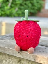 Jelly Amuseables Strawberry Super Cute Cat Soft Plush Toy With Dust Bag