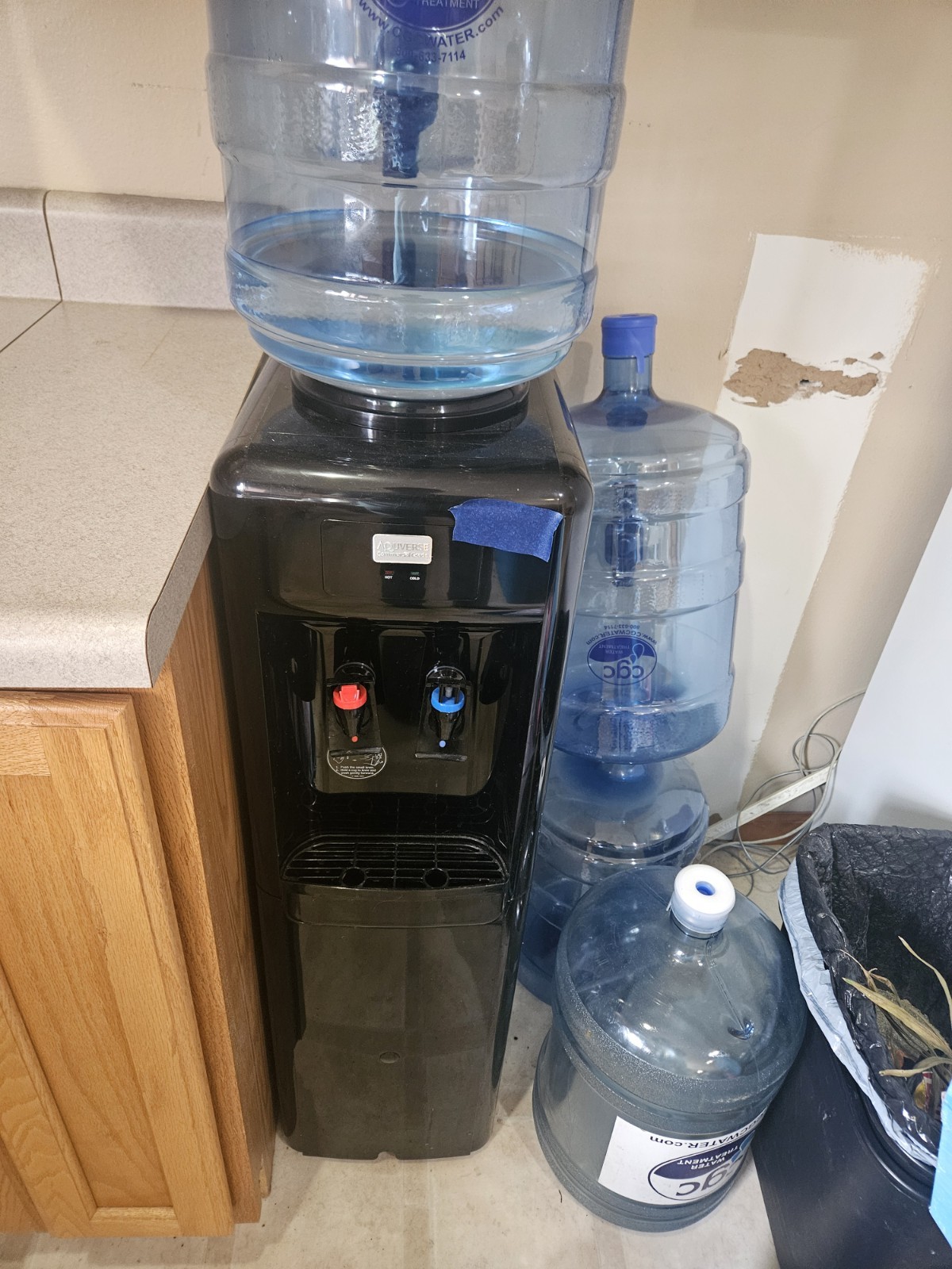 Waterways Hot & Cold Water Dispenser Black Top Loading Freestanding Electric