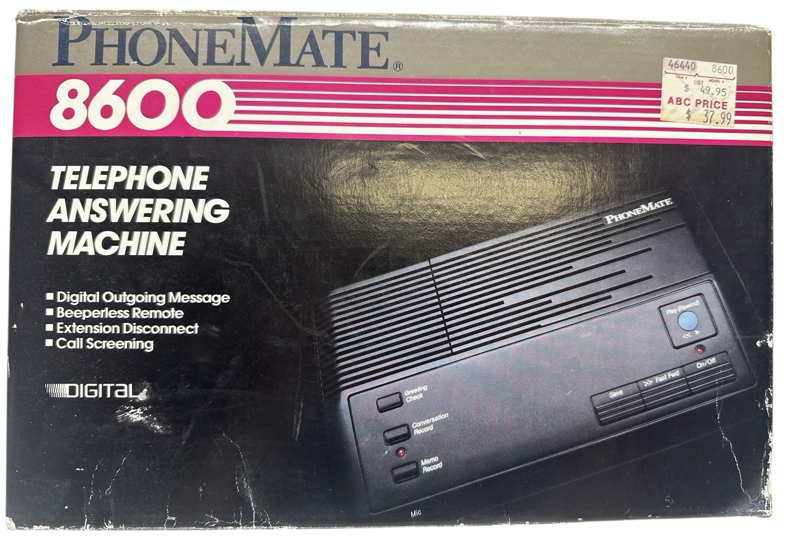 PhoneMate Answering Machine Outgoing Messages Remote 8600 NIB NOS