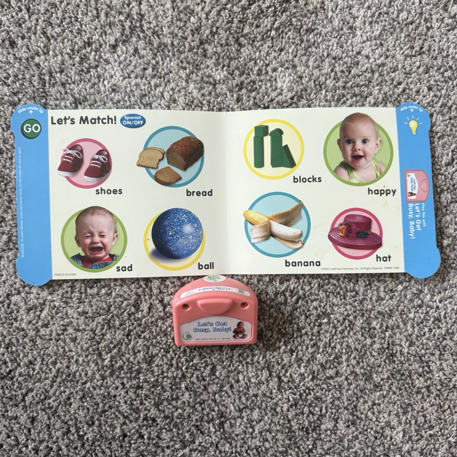 Leap Frog Baby & Toddler Little Touch Leap Lets Get Busy Baby. Cartridge & Game