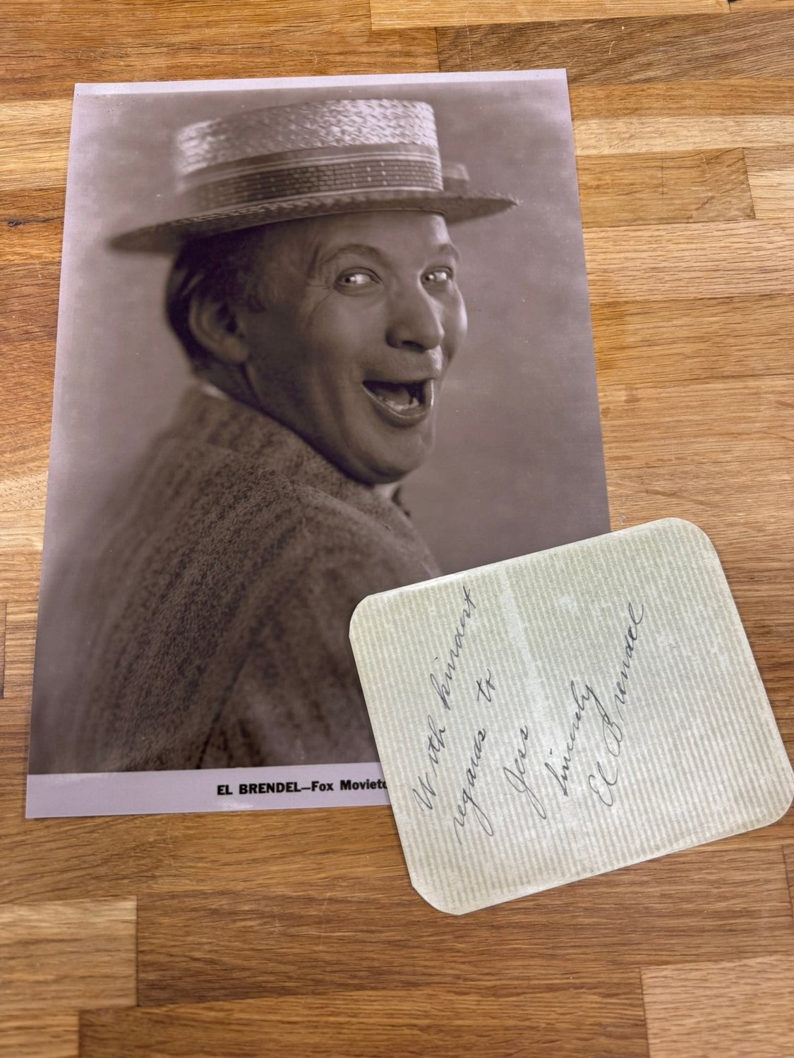 El Brendel Vaudeville comedian and actor, genuine Autograph