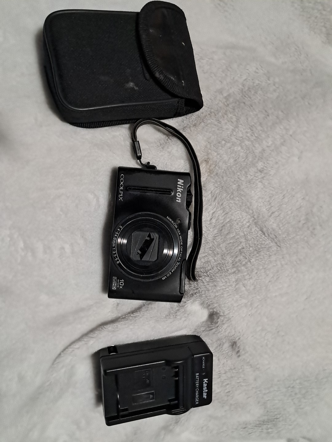 Nikon COOLPIX S8100 12.1MP Digital Camera - Black Tested Batteries Charger