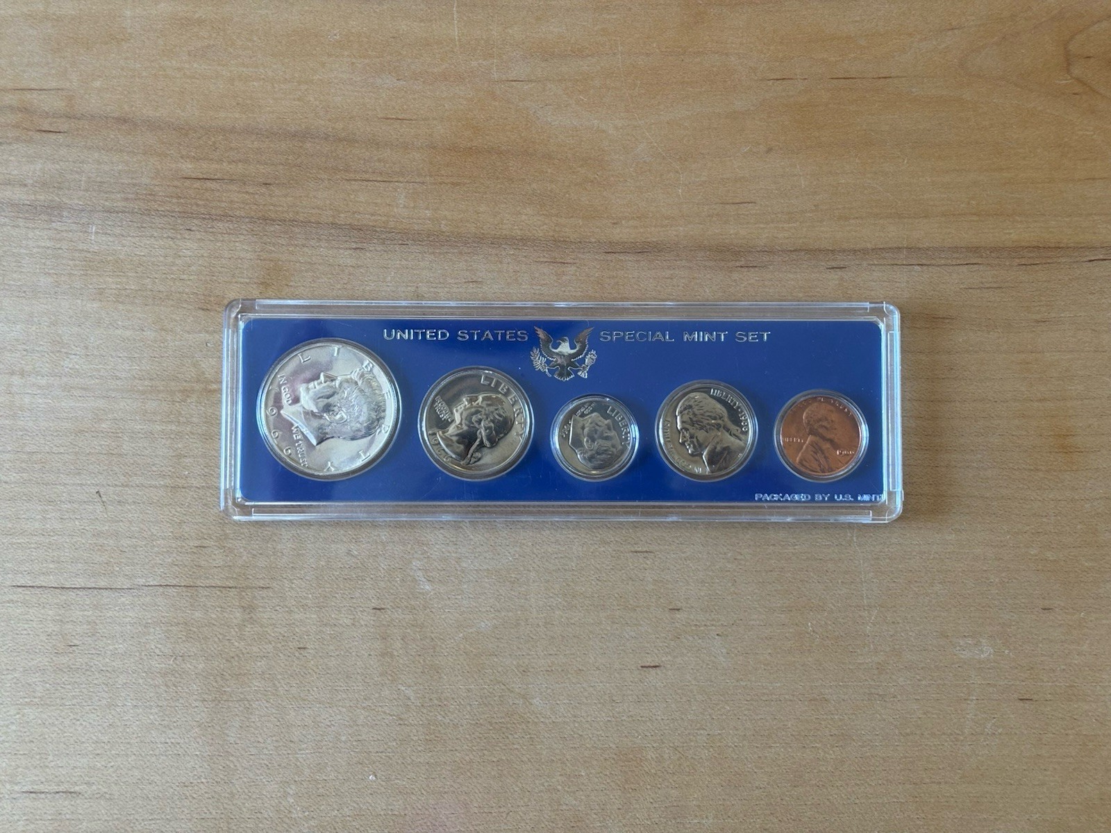 1966 Silver United States 5 Coin US Special Mint Coin Set Original Box 5 Coins