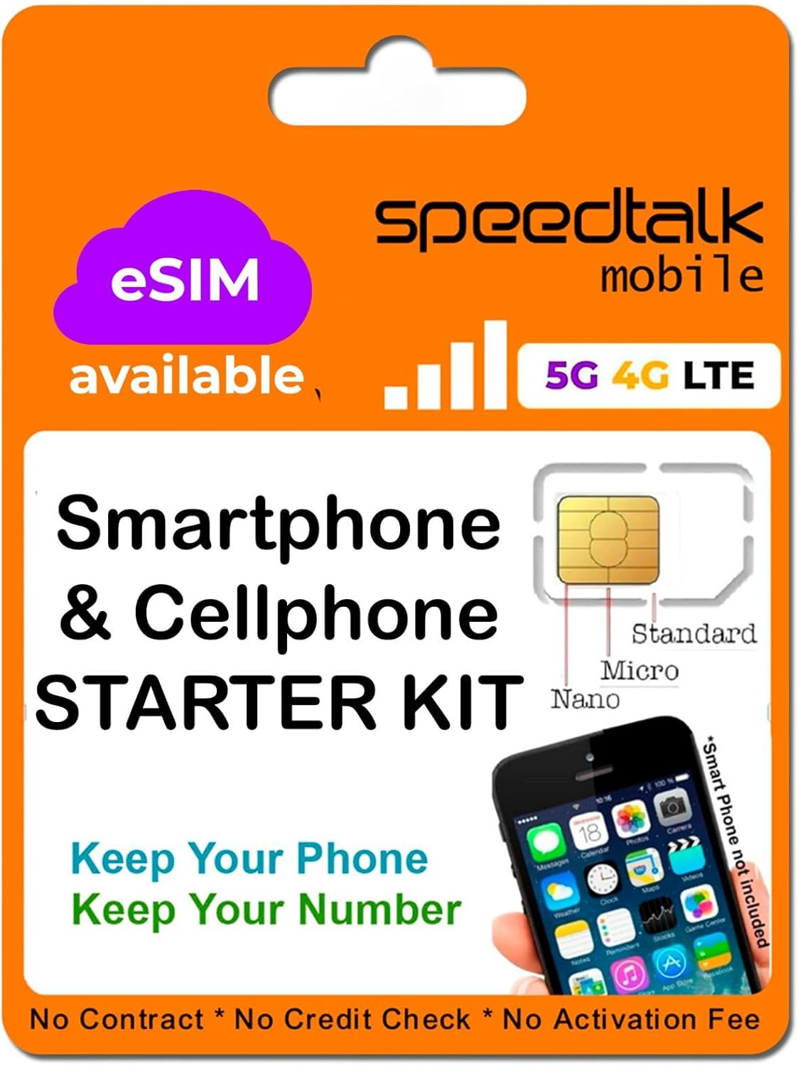 Pre-Paid Esim and SIM Card Starter Kit – 5G 4G LTE Apple, Android Smart Phones