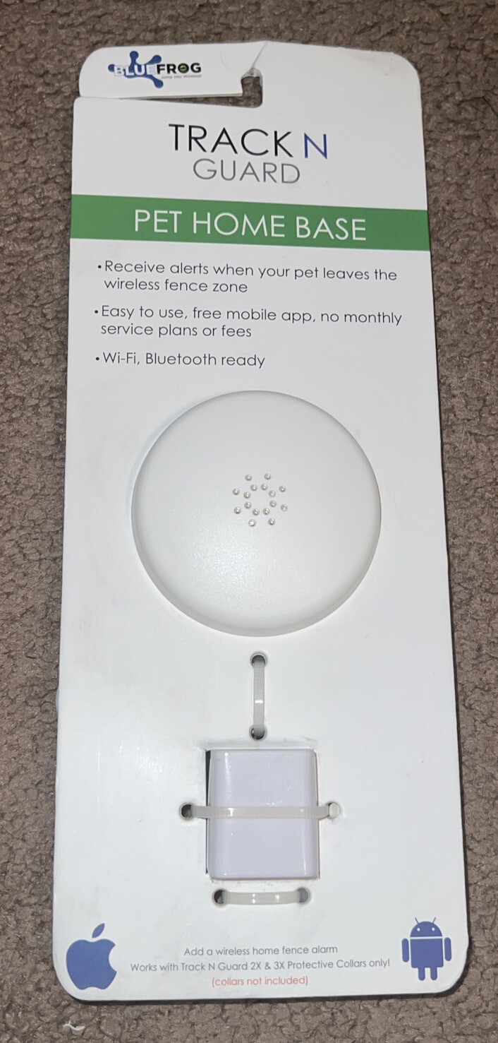 BlueFrog Track N'Gaurd Bluetooth Tracking Dog Cat Pet Home Base  Apple & Android