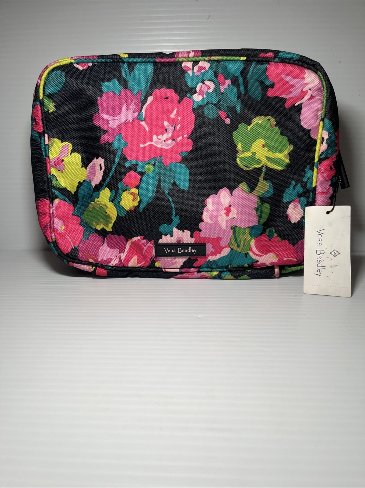 Vera Bradley Floral Lighten Unzip-around Cosmetic Makeup Case