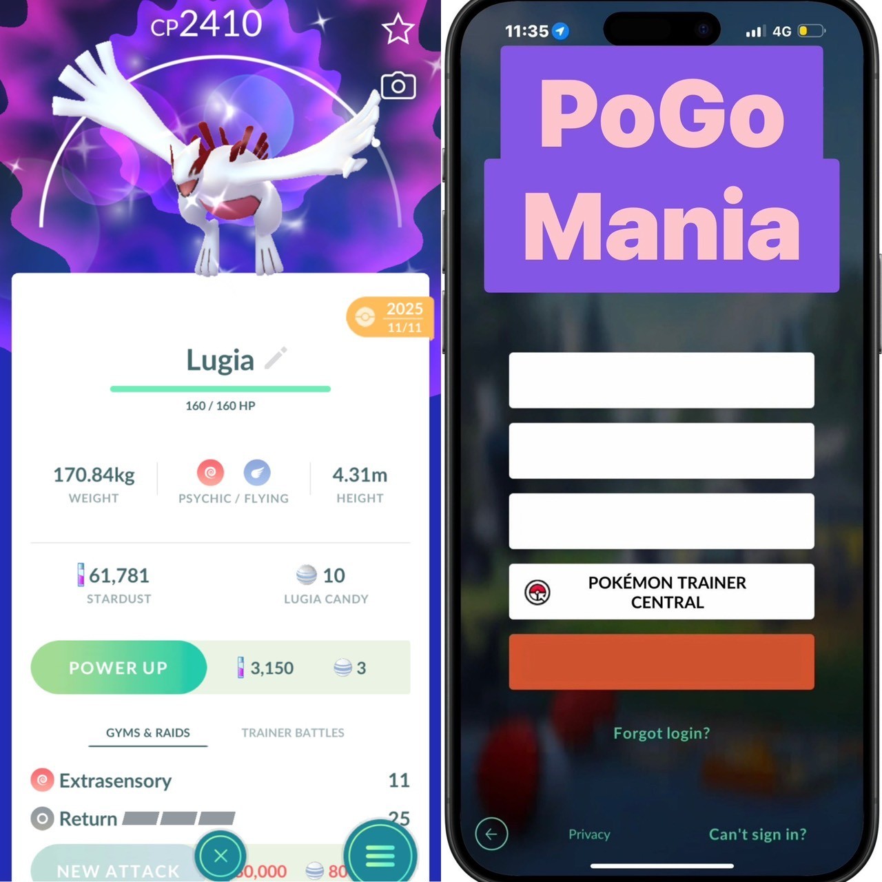 Shiny Lugia (purified)✨mini PTC 20k✨(read description)