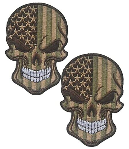 USA American Flag Patches Skull Patches Hook and Loop Tactical Morale USA 1