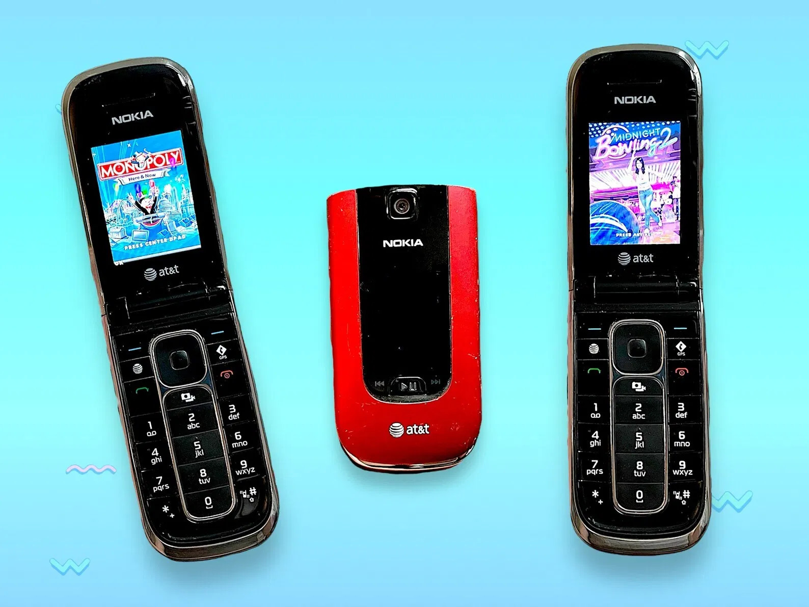 Vintage Y2K Red Nokia Camera Flip Cell Phone.Works!