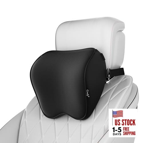  2-Pack Car Neck Pillow, Softness Car Headrest Pillow for Driving with Black