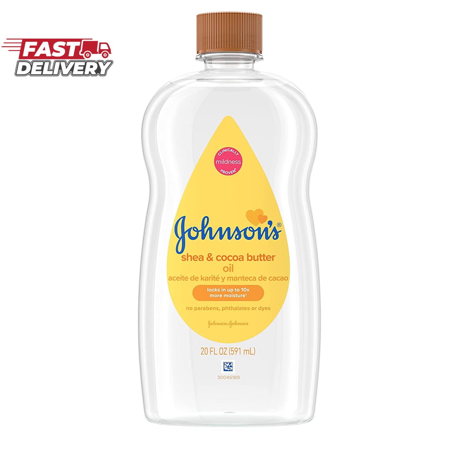 Johnson'S Baby Oil, Mineral Oil Enriched with Shea & Cocoa Butter to Prevent Moi