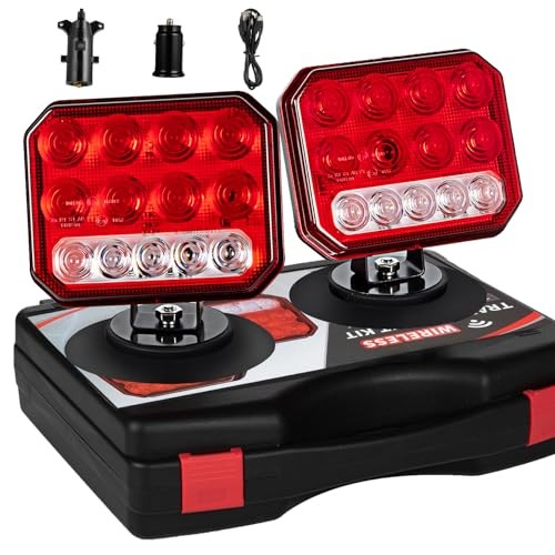 Wireless Trailer Lights, Adjustable Magnetic LED Trailer Lights with 