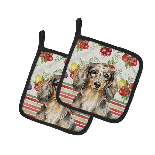 Carolines Treasures WDK8198PTHD Unisex Adult Longhaired Dapple Dachshund Vege...