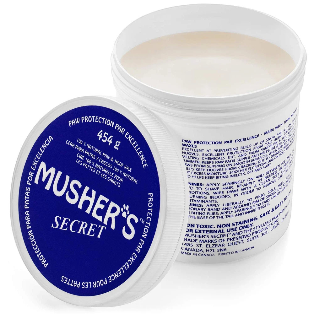 Mushers Secret Dog Paw Wax (16 Oz): All Season Pet Paw Protection Against H