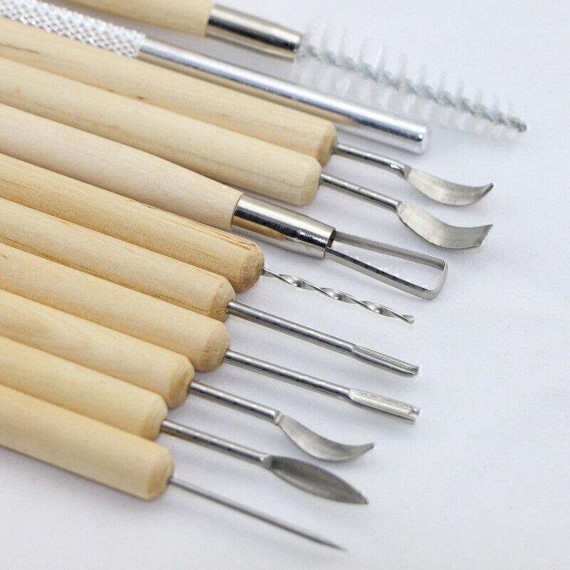 11Pcs Pottery Sculpture Tools Clay Sculpting Carving Modeling Ceramic DIY Kit