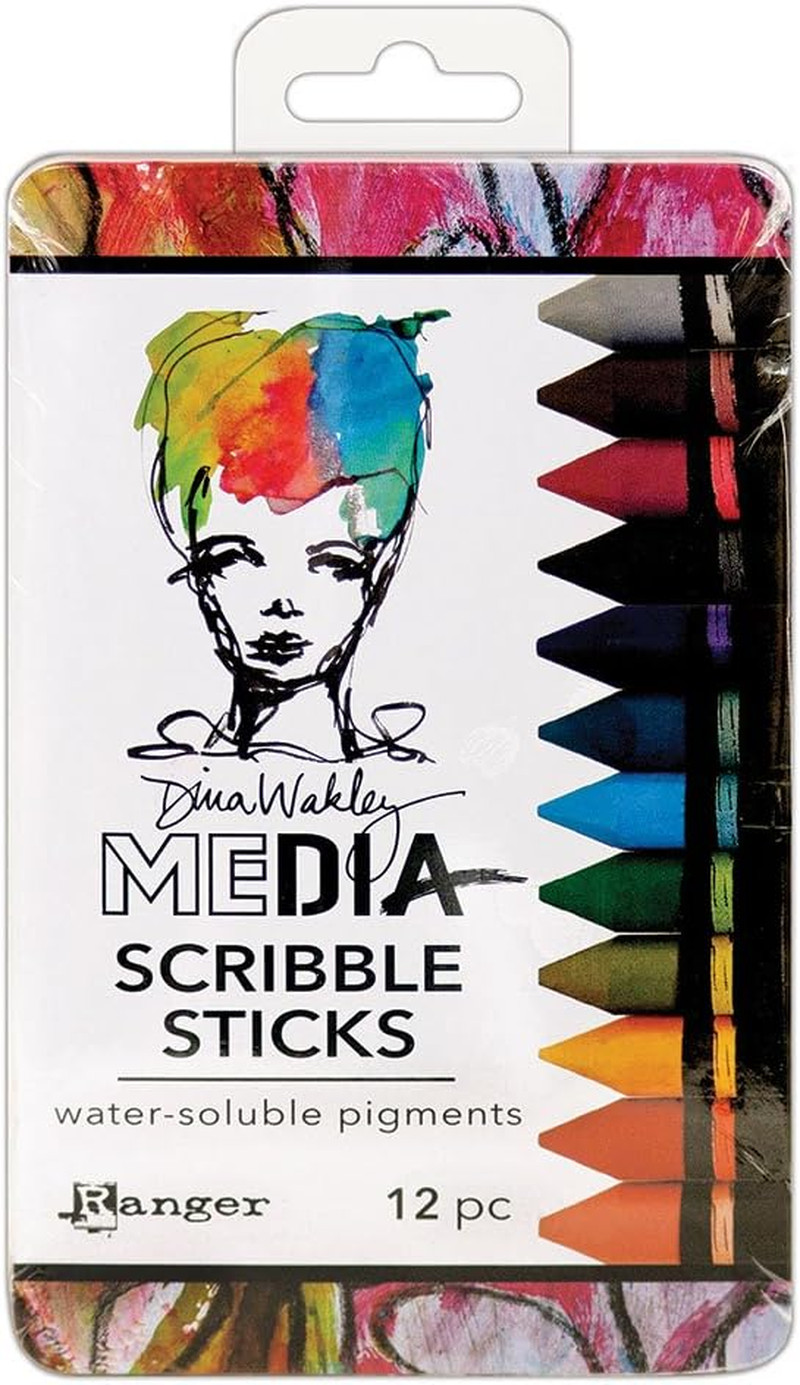 Dina Wakley Media Scribble Stick, Multicolor