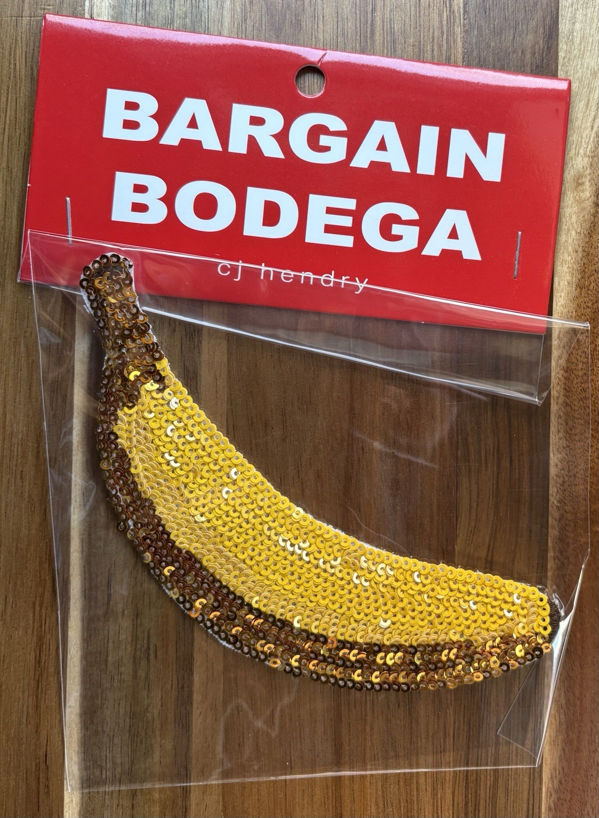 SEALED BRAND NEW Cj Hendry Bargain Bodega LMTD Edition Sequin Patch BANANA 