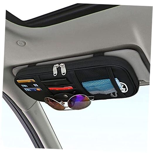 Car Sun Visor Organier Truck SUV Sun Visor Storage Pocket Pouch Holder, Black