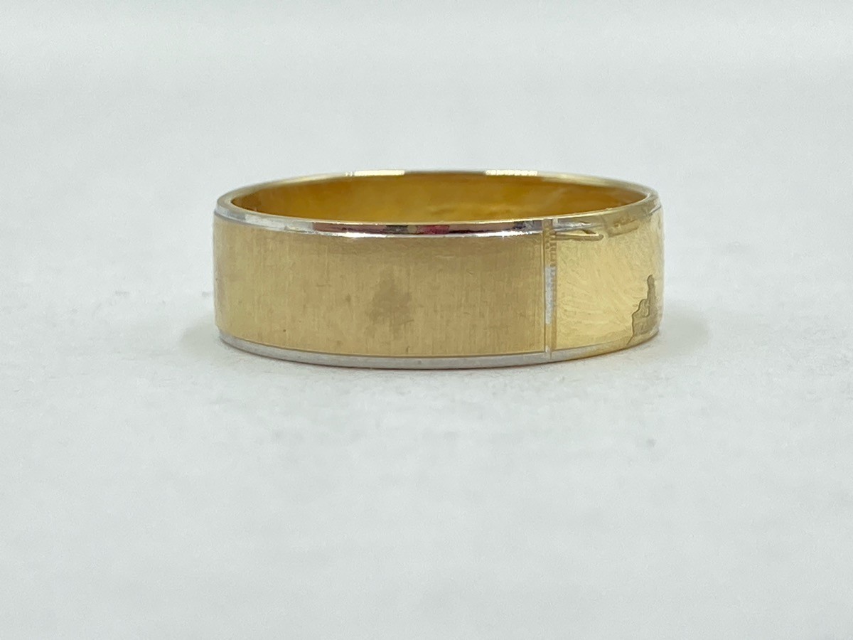 Men's Brushed Gold Ring 14K Yellow Gold 3.7g Size 7.5 (EL1091185)