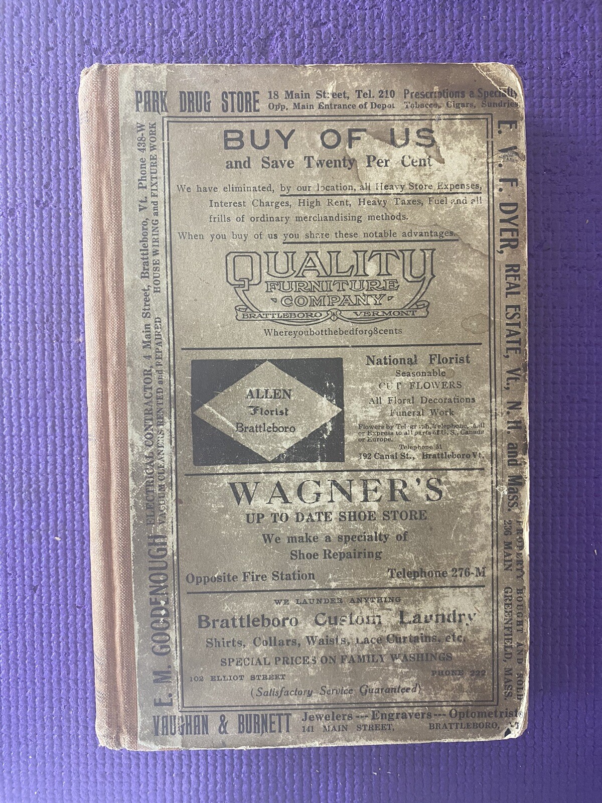 Brattleboro Directory 1919 A. Manning Co.