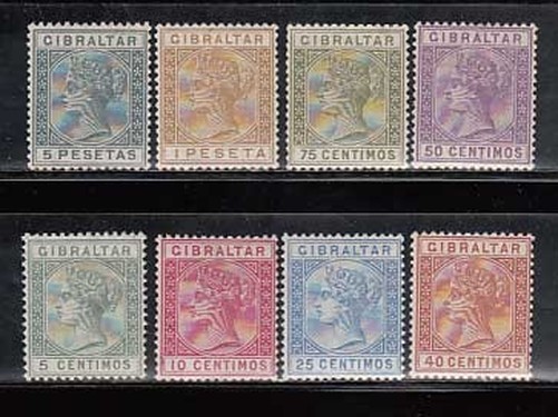 Gibraltar - Mail 1889 Yvert 22/9 * Mh