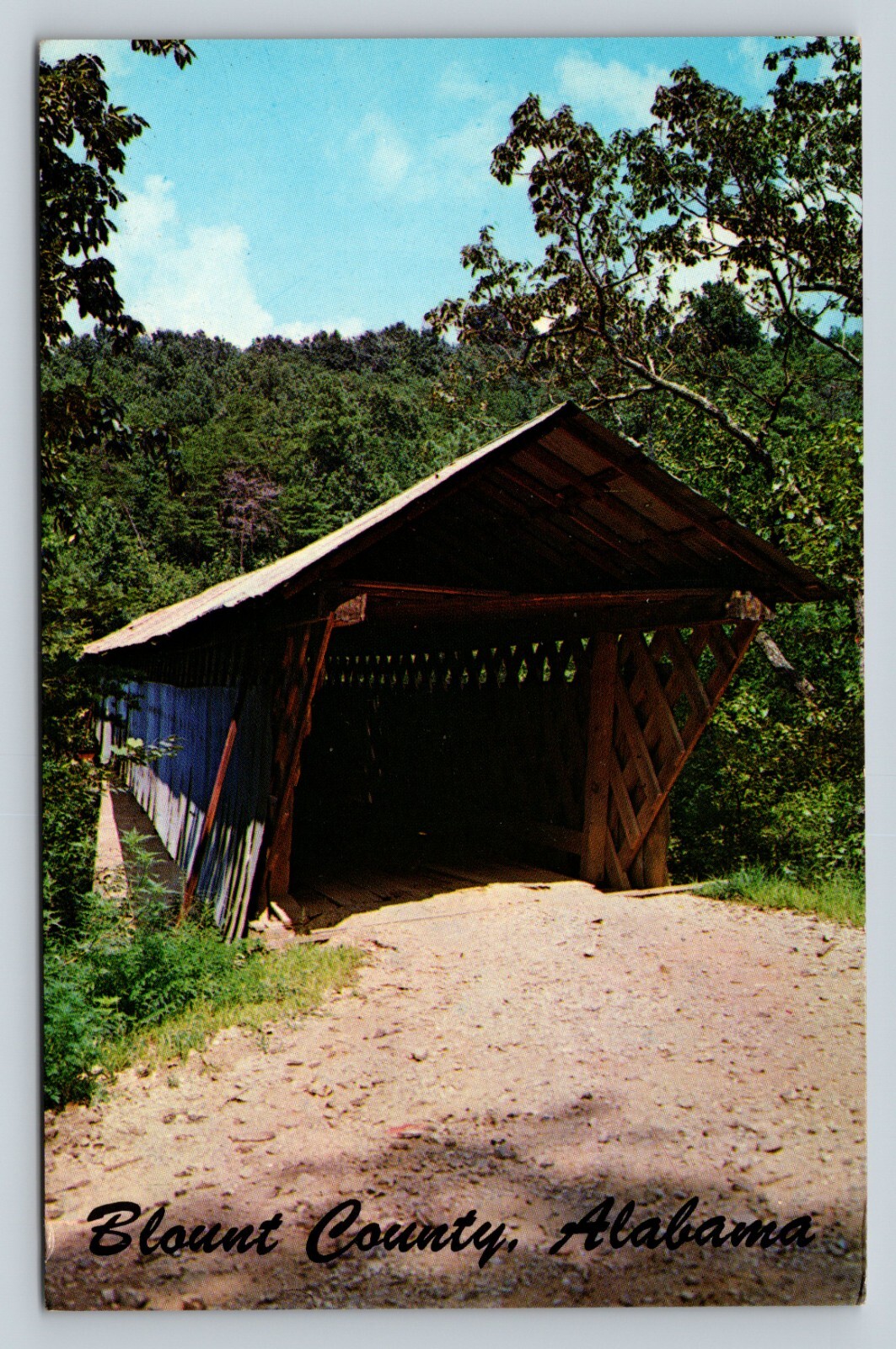 Horton Covered Bridge, Oneonta AL Unposted VINTAGE Postcard