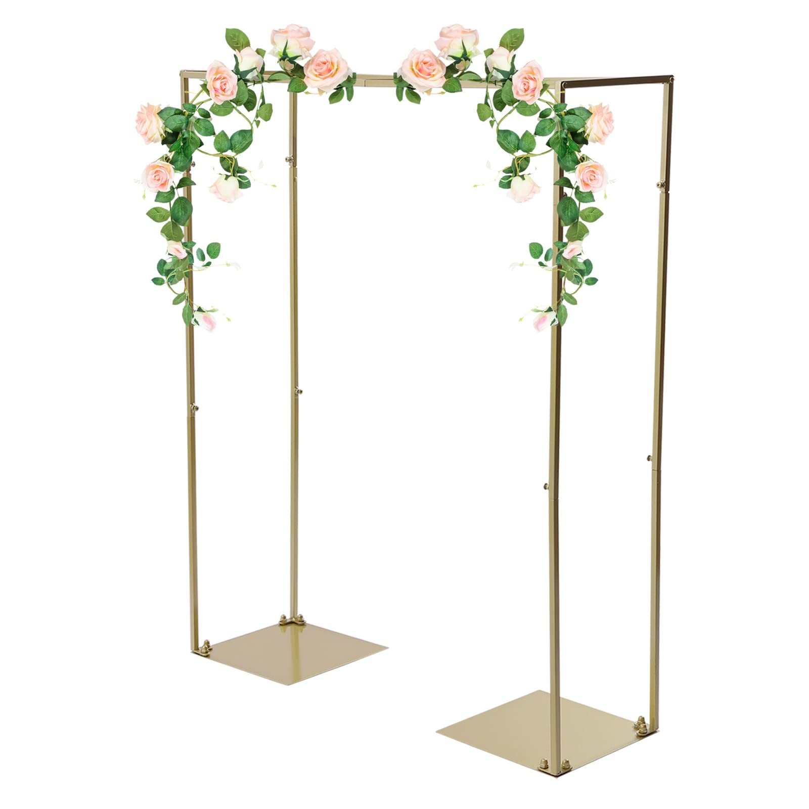 1x1.2M Golden Metal Wedding Arch Backdrop Stand kIT for Wedding Party Decoration