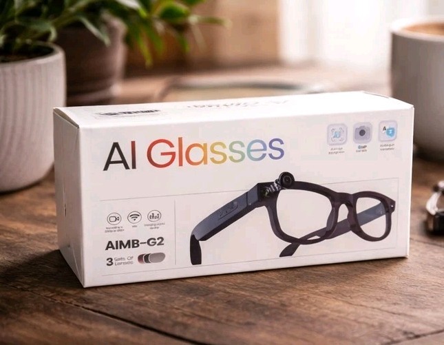 AI Glasses AIMB-G2 – Smart Camera Glasses with 3 Lens Sets | WiFi | 8MP | NEW