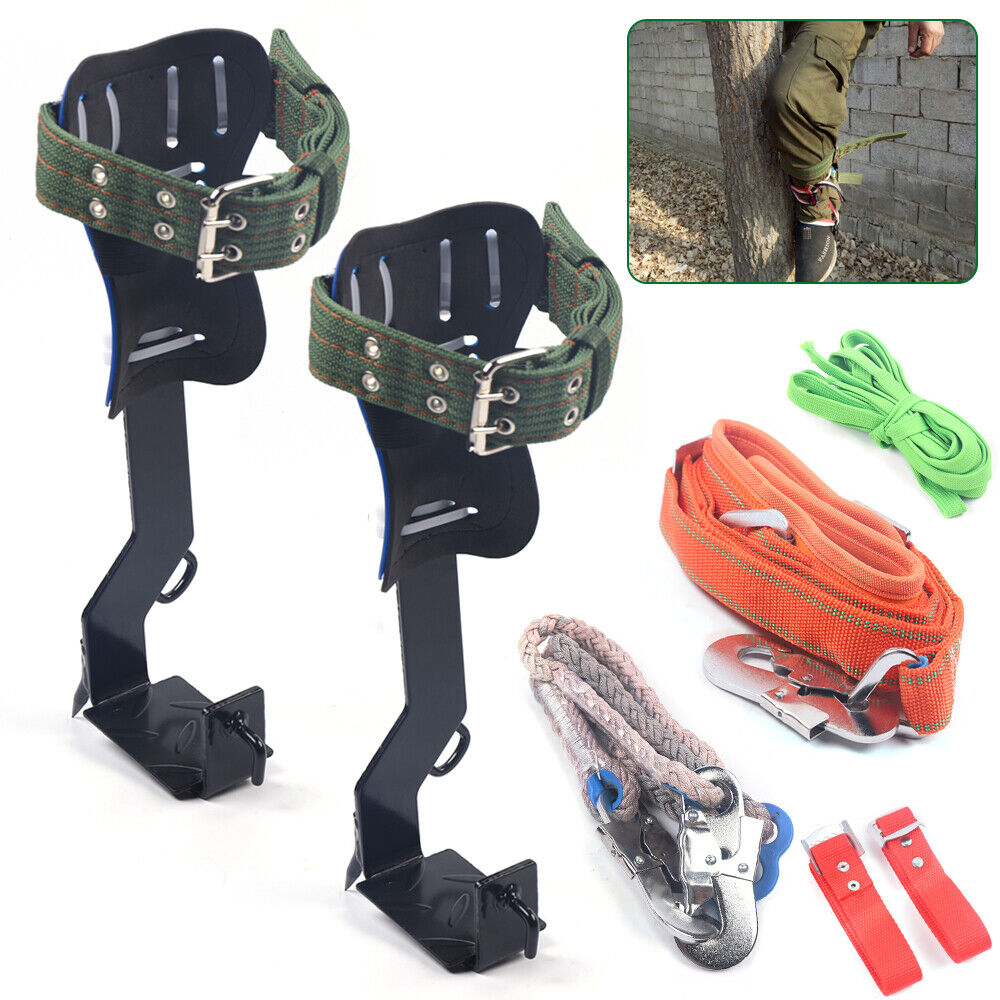 2 Gears Tree Climbing Spikes Cutting Tree Safety Harness Belt Super Loading
