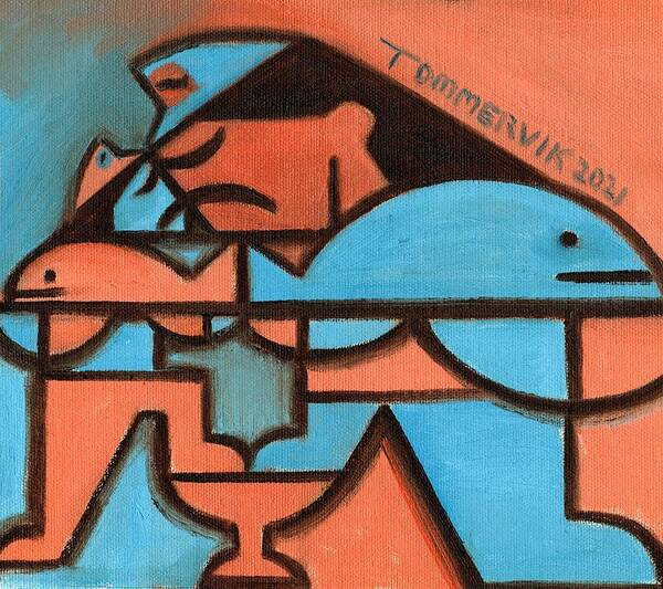 FIshing Artwork Bass Fishing Derby Painting Original Fisherman Art Angler Gift