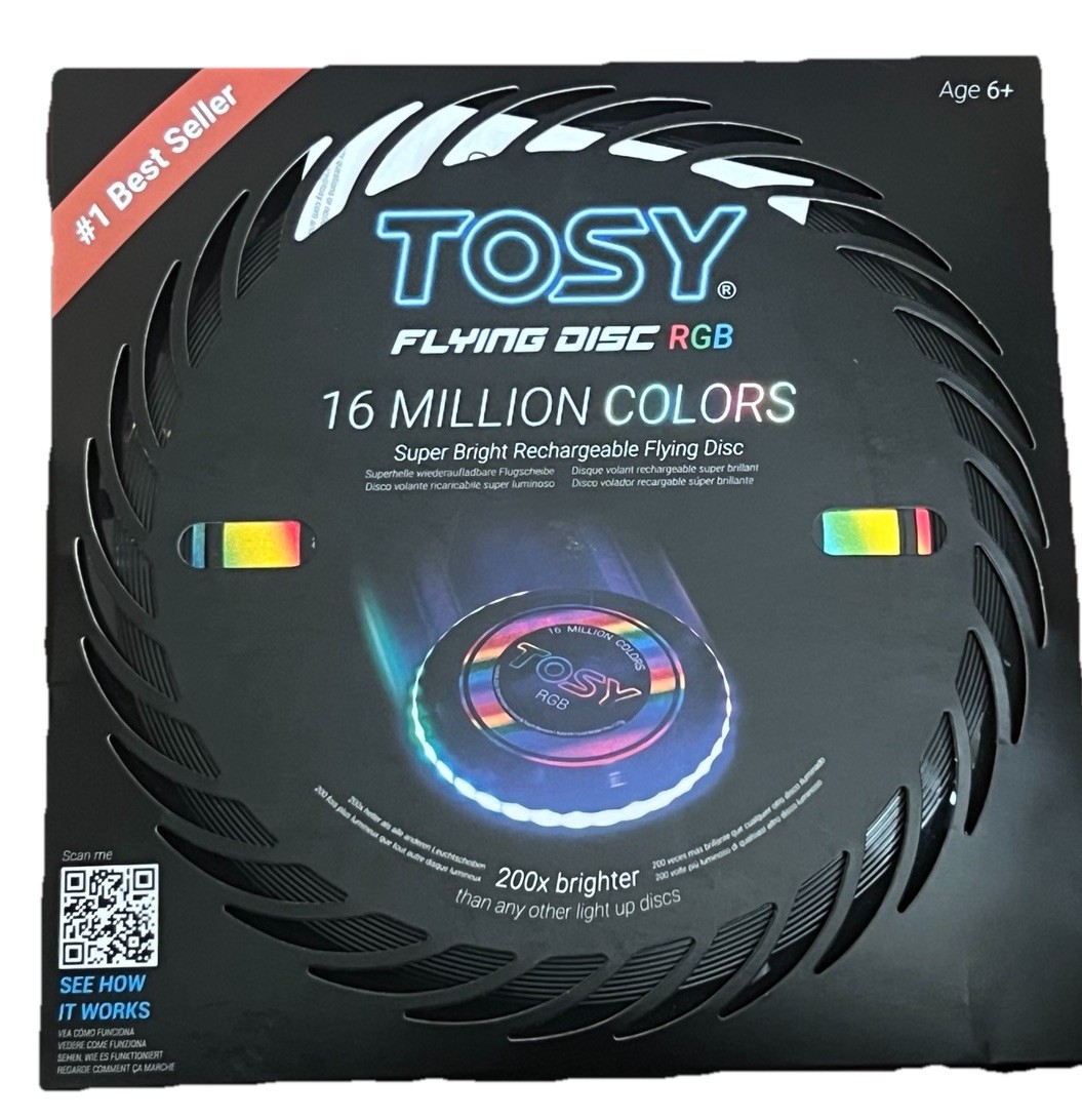 TOSY Flying Disc 108 RGB LEDs - 16 Million Colors 36 LEDs, 200x Brighter
