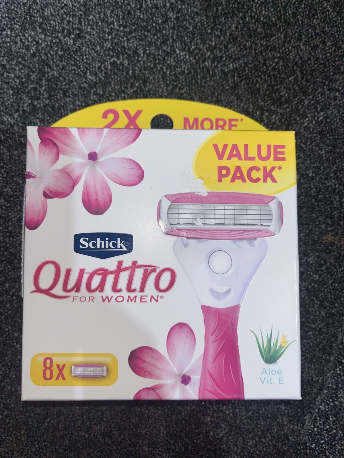 Schick Quattro 4-Blade Razor Blade Refills Value Pack, 8 CT