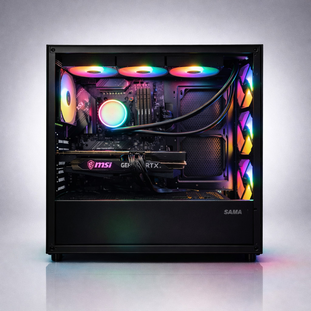 RYZEN 7 9800X3D Gaming Ai Workstation PC - RTX 5090 - 128GB DDR5 RAM - 4TB SSD