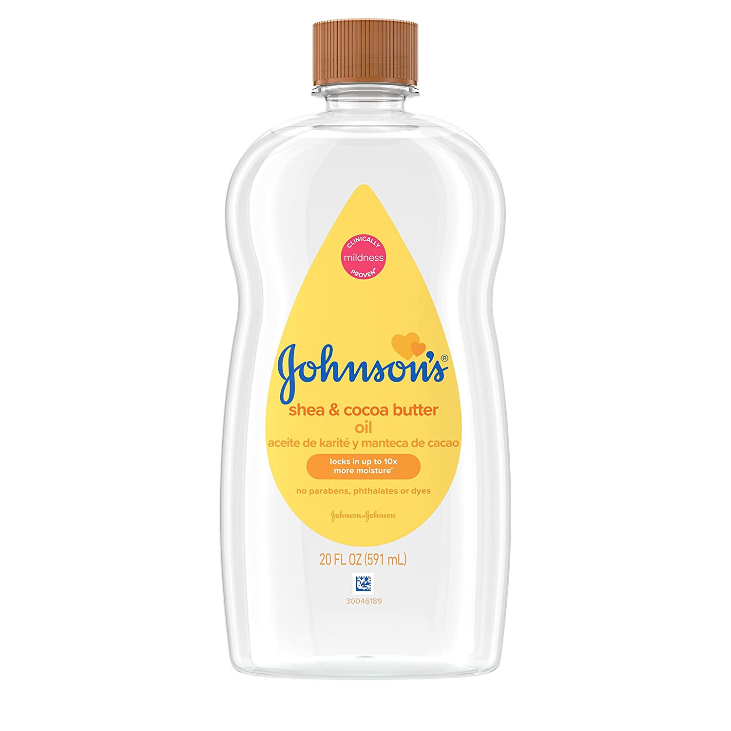 Johnson'S Baby Oil, Mineral Oil Enriched with Shea & Cocoa Butter to Prevent Moi