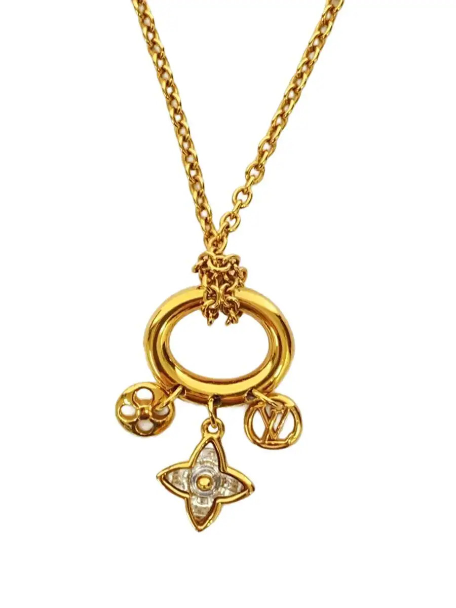 Louis Vuitton Necklace Gld With Top Mens M00592 M1o89