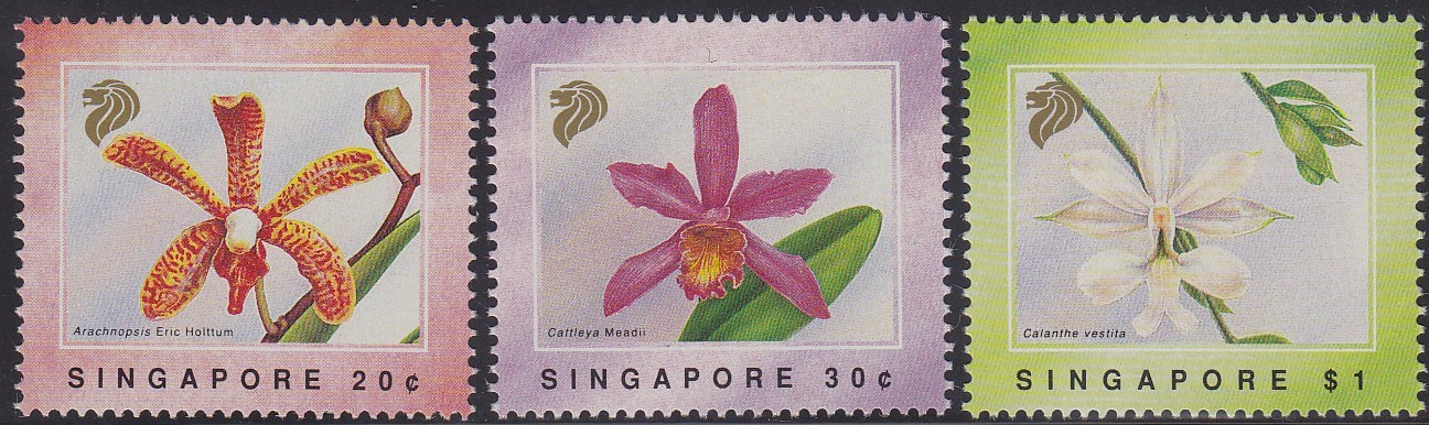 Singapore 1991 MNH (612-614) Flowers - Orchids