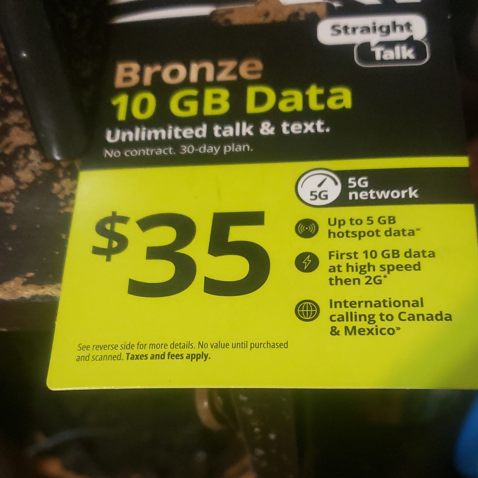 Straight talk card Read description 