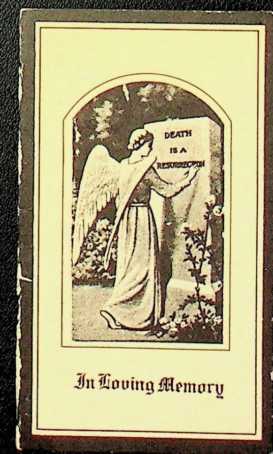 1941 Memorial Funeral Card –Margaret V George-Franciscan Fathers -LL-107