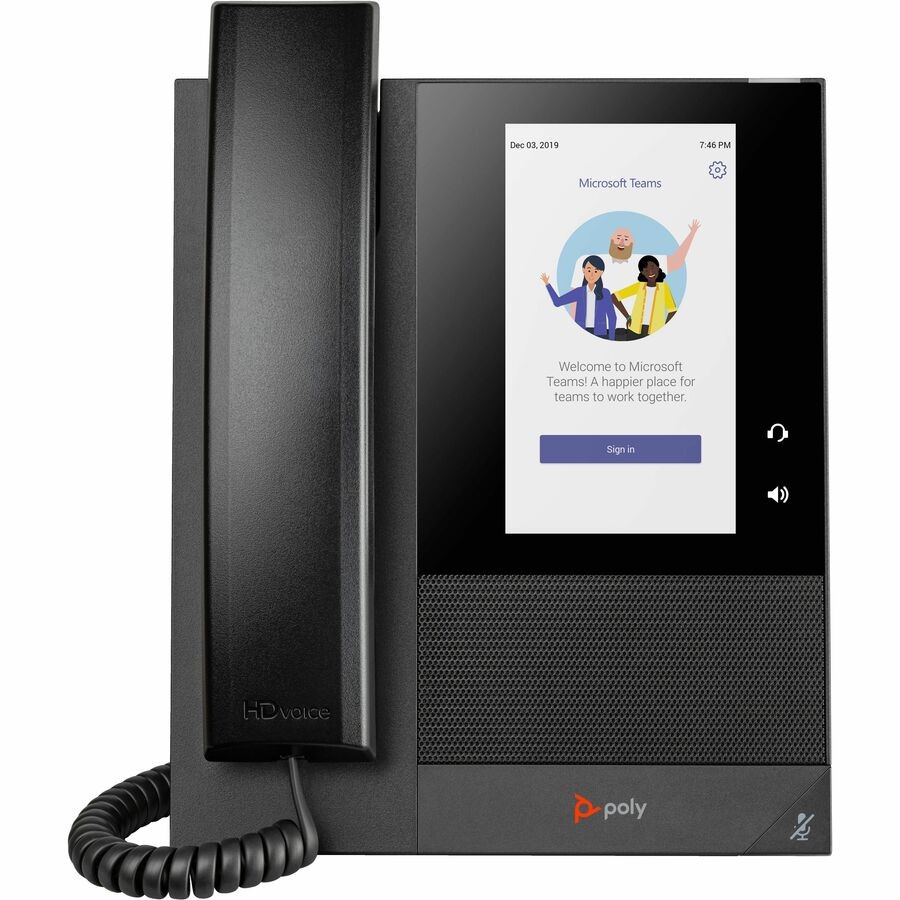 Poly CCX 400 IP Phone Corded Corded Desktop Wall Mountable Black