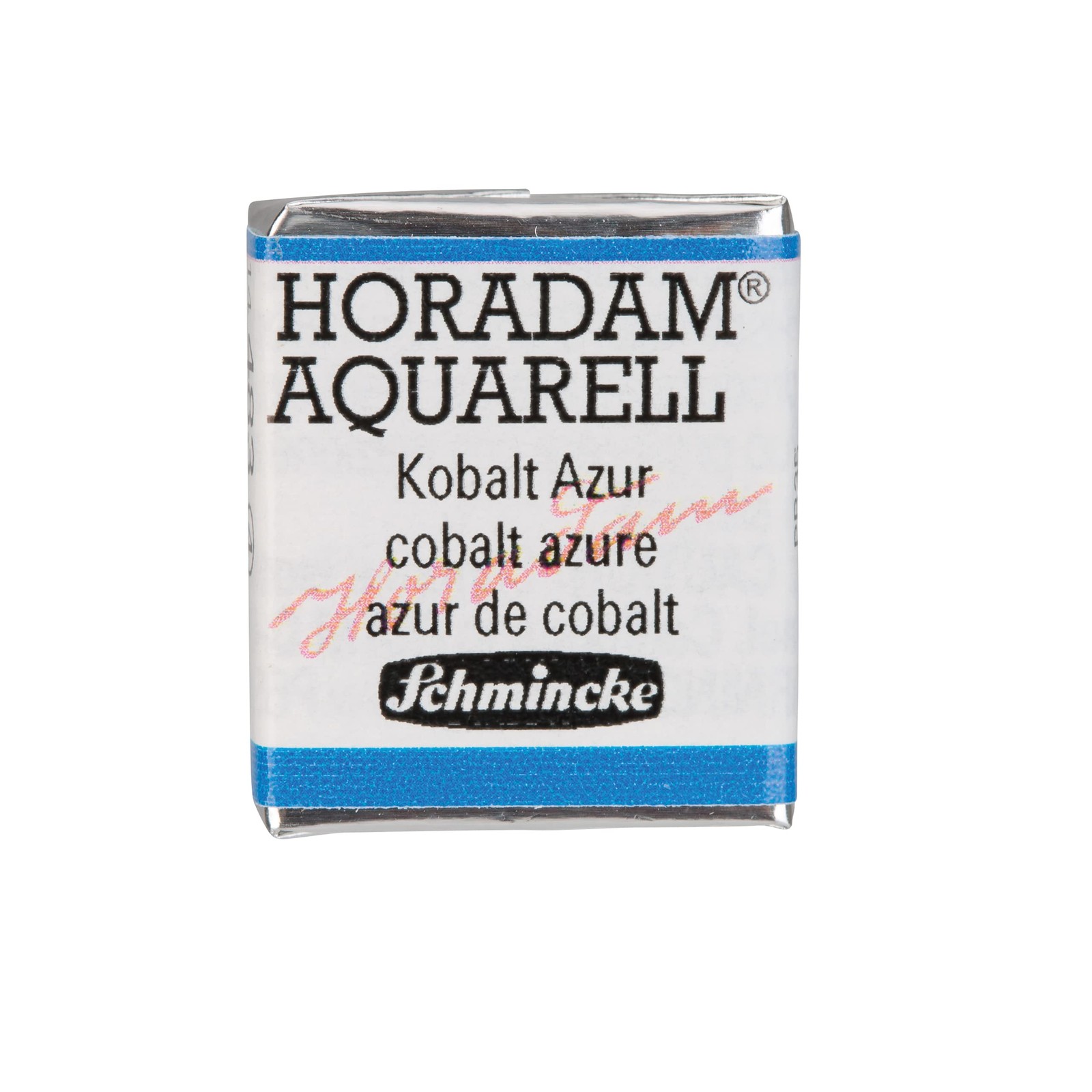 Schmincke HORADAM AQUARELL Watercolor Paint 483 Cobalt Azur 1/2 Pan