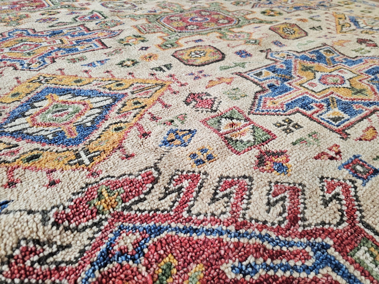 10 x 14 VINTAGE DESIGN INDO CAUCASIAN HERIZ SERAPI KAZAK TURKISH ANTIQUE SHIRVAN