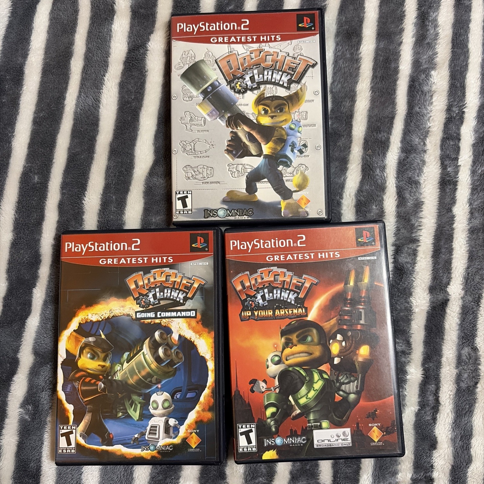 Ratchet & Clank (Sony PlayStation PS2, 2002) Lot of 3  GreatestHit