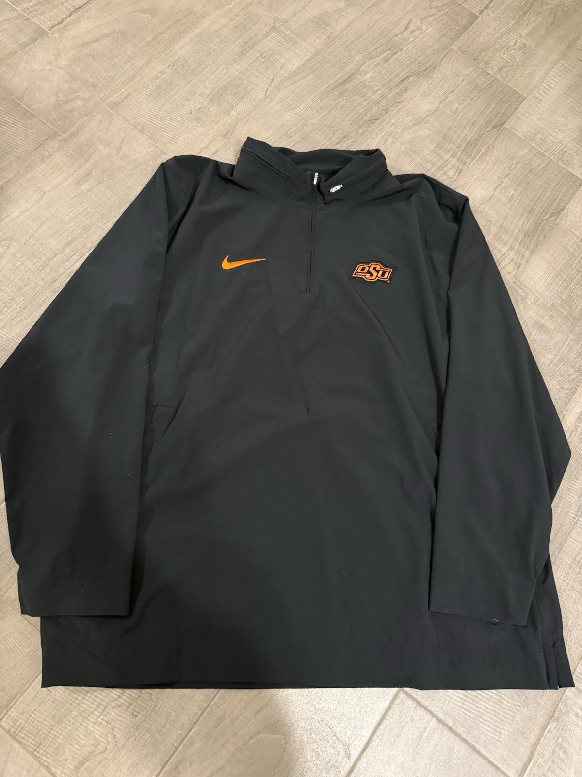 Nike Oklahoma State Cowboys Football Team Issued Black Pullover Size 2XL Dri Fit