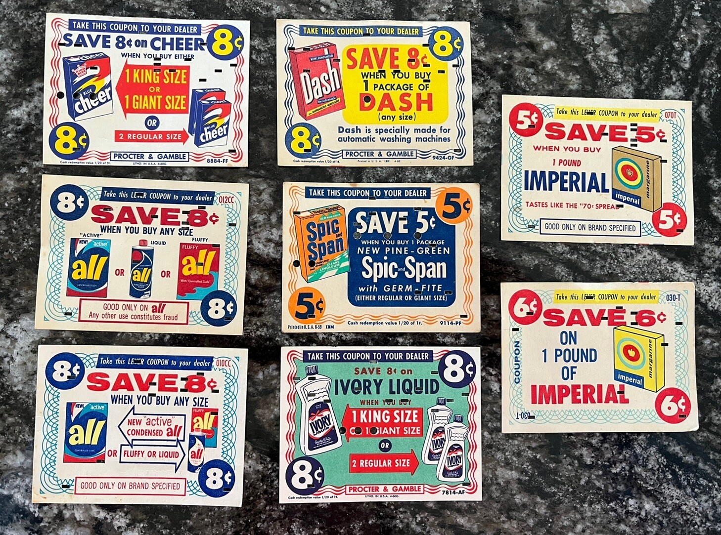 Coupons Vintage Lot Of 8 Cleaning Products Imperial Margarine Ivory