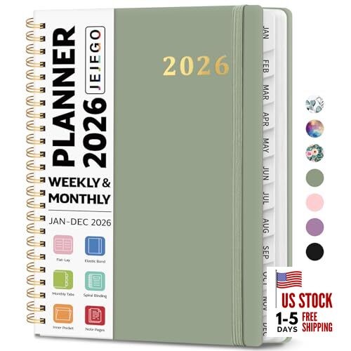 2026 Planner, Weekly and Monthly Calendar Planner 6.4 x 8.5 in (2026) A.Green