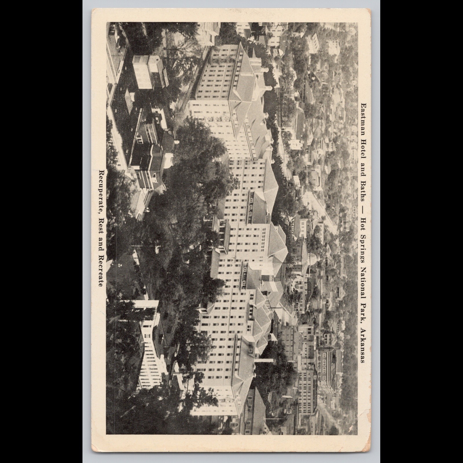 Antique Postcard Eastman Hotel and Baths Hot Springs National Park Arkansas