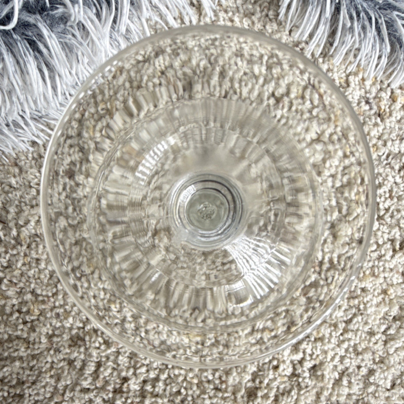 Clear Glass Etched Floral Margarita Elegant Glossy Round