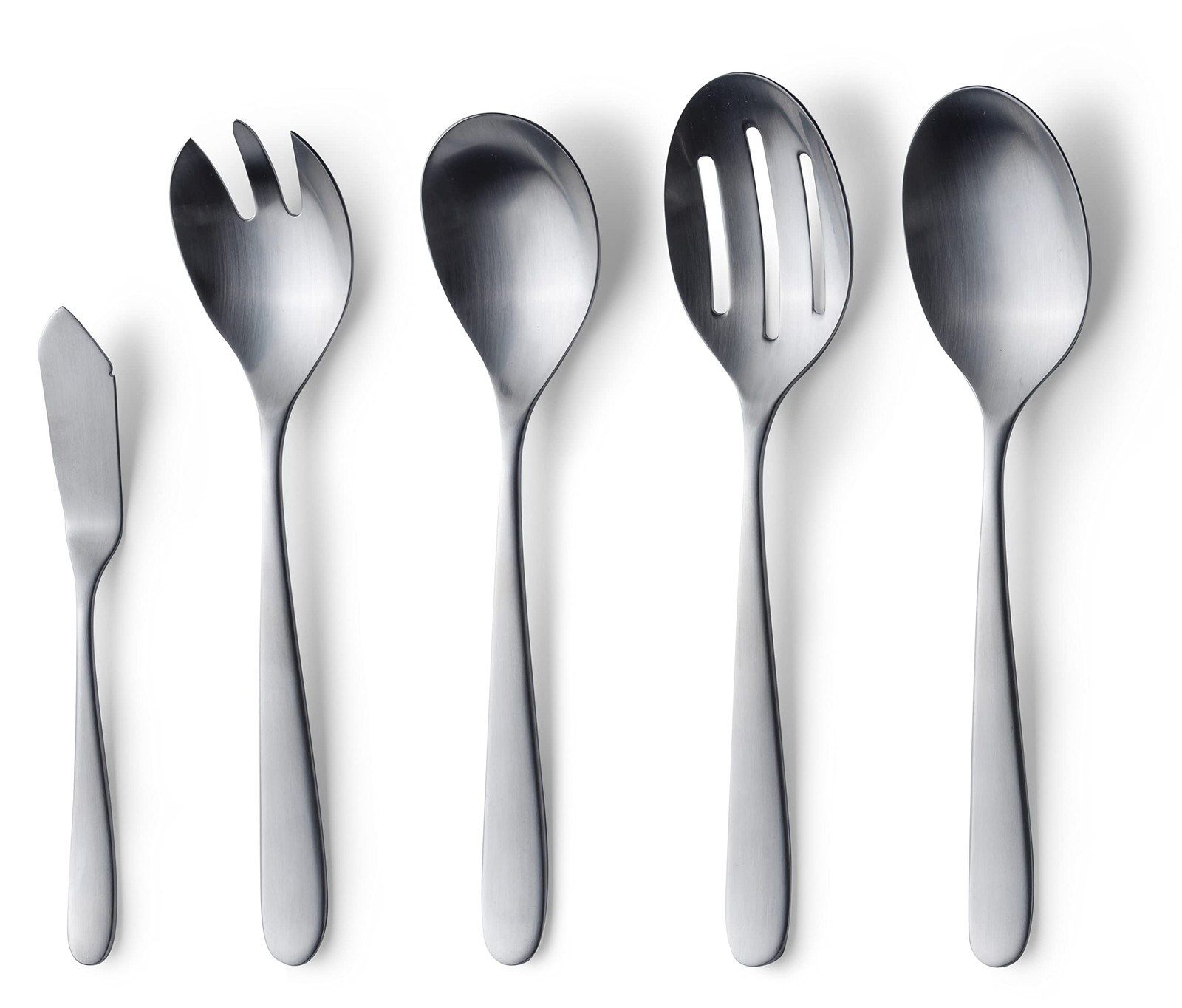 Danialli Matte Serving Set, 18/10 Stainless 10-Piece Silver 